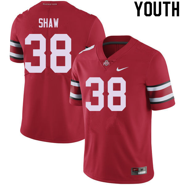 Youth #38 Bryson Shaw Ohio State Buckeyes College Football Jerseys Sale-Red